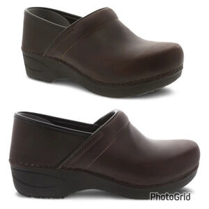 Dansko XP Clogs Leather Brown Comfort Shoes Nursing EU Size 37 US Size 6.5 - 7